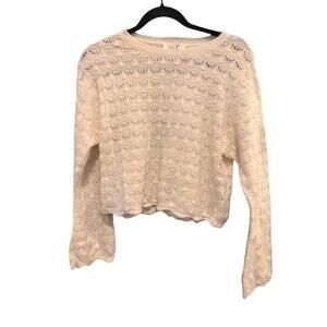 Zara Junior Crochet White Sweater Size 11-12 - NWT